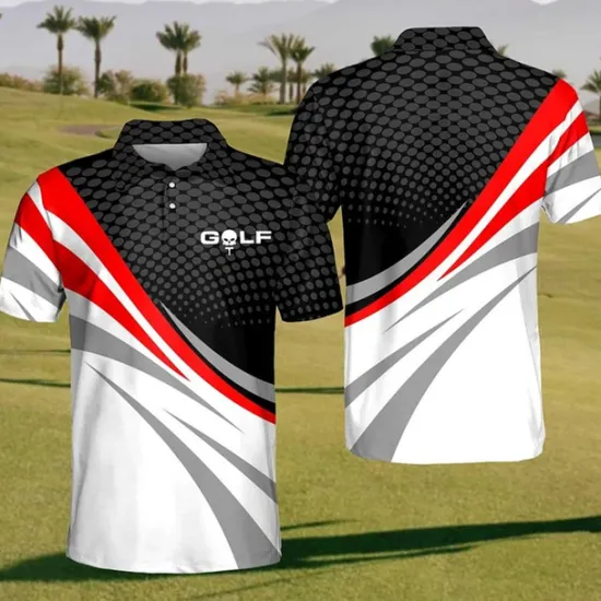 Hot OUKU Men's Striped Sports Polo Shirts Golf Shirt Short Sleeve Polo Shirts Collared Shirts Casual Sportswear Vacation Wear Buttons 3D Print Black Yellow Red