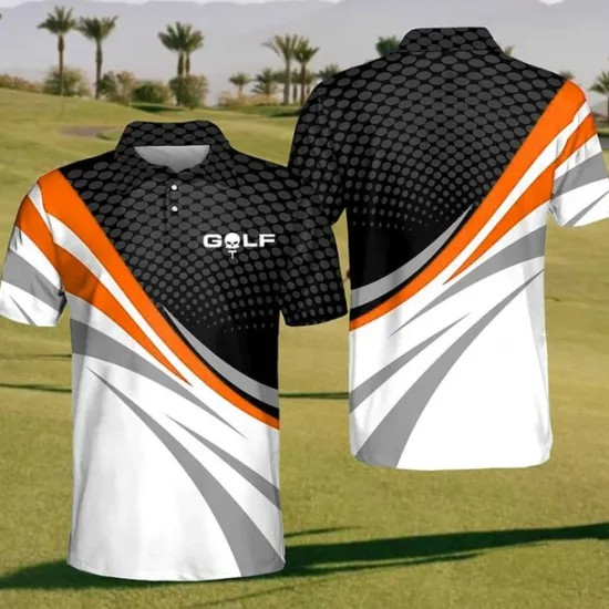 Hot OUKU Men's Striped Sports Polo Shirts Golf Shirt Short Sleeve Polo Shirts Collared Shirts Casual Sportswear Vacation Wear Buttons 3D Print Black Yellow Red
