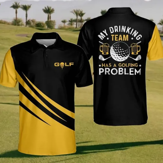 New OUKU Men's Striped Sports Polo Shirts Golf Shirt Short Sleeve Polo Shirts Collared Shirts Casual Sportswear Vacation Wear Buttons 3D Print Yellow Red Royal Blue