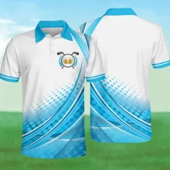 Outlet OUKU Men's Striped Sports Polo Shirts Golf Shirt Short Sleeve Polo Shirts Collared Shirts Sportswear Vacation Wear Buttons 3D Print Summer Spring Yellow Blue