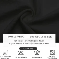 Hot OUKU Men's Striped Waffle Polo Shirts Golf Shirt Long Sleeve Polo Shirts Collared Shirts Business Casual WorkWear Formal Wear Festival Wear Buttons 3D Print Spring & Summer Black Blue Orange