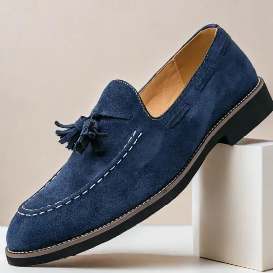 Best OUKU Men's Suede Tassel Loafers – Elegant Slip-On Dress Shoes, Comfortable and Stylish, Perfect for Business, Casual Events, and Formal Occasions