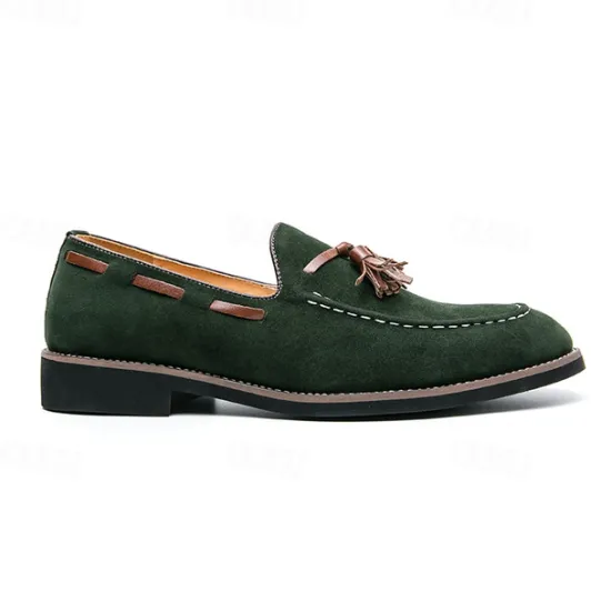 Best OUKU Men's Suede Tassel Loafers – Elegant Slip-On Dress Shoes, Comfortable and Stylish, Perfect for Business, Casual Events, and Formal Occasions