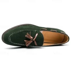 Best OUKU Men's Suede Tassel Loafers – Elegant Slip-On Dress Shoes, Comfortable and Stylish, Perfect for Business, Casual Events, and Formal Occasions