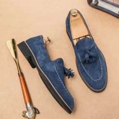 Best OUKU Men's Suede Tassel Loafers – Elegant Slip-On Dress Shoes, Comfortable and Stylish, Perfect for Business, Casual Events, and Formal Occasions