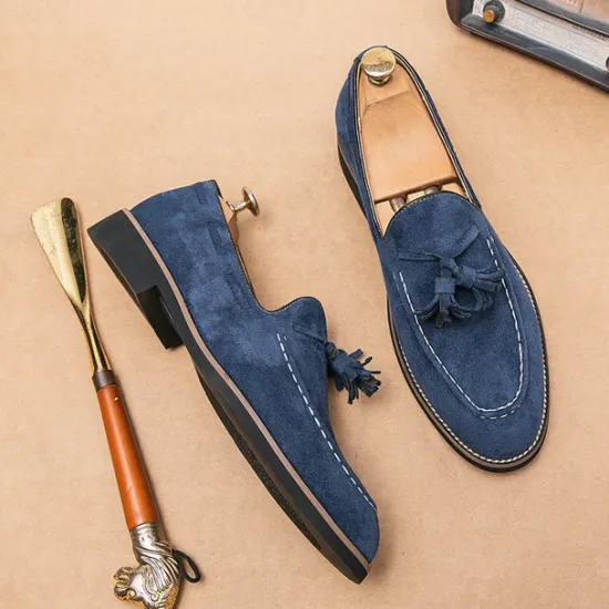 Best OUKU Men's Suede Tassel Loafers – Elegant Slip-On Dress Shoes, Comfortable and Stylish, Perfect for Business, Casual Events, and Formal Occasions