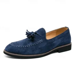 Best OUKU Men's Suede Tassel Loafers – Elegant Slip-On Dress Shoes, Comfortable and Stylish, Perfect for Business, Casual Events, and Formal Occasions