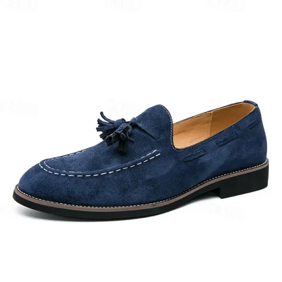 Best OUKU Men's Suede Tassel Loafers – Elegant Slip-On Dress Shoes, Comfortable and Stylish, Perfect for Business, Casual Events, and Formal Occasions