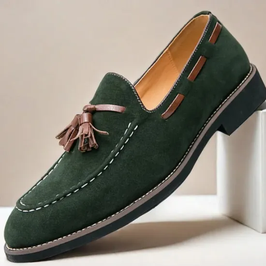 Best OUKU Men's Suede Tassel Loafers – Elegant Slip-On Dress Shoes, Comfortable and Stylish, Perfect for Business, Casual Events, and Formal Occasions