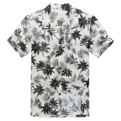 Online OUKU Men's Summer Hawaiian Shirt Aloha Shirt Shirt Collar Designer White Yellow Sky Blue S M L