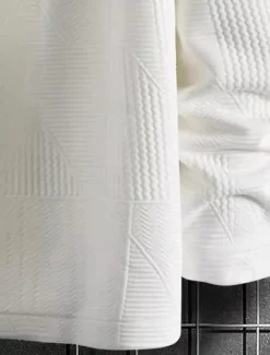 Clearance OUKU Men's Summer Jacket Shirt Jacket Transition Jacket Vacation Daily Pocket Jacquard Fall & Winter Plain Fashion Classic Lapel Regular Black White Jacket