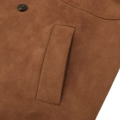 Clearance OUKU Men's Summer Jacket Transition Jacket Trench Coat Vacation Daily Spring Fall Polyester Soft Outerwear Clothing Apparel Fashion Classic Plain Pocket Lapel Double Breasted Brown