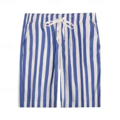 Outlet OUKU Men's Summer Shorts Beach Shorts Casual Shorts Drawstring Pocket Elastic Waist Stripe Comfort Breathable Short Vacation Holiday Beach Hawaiian Boho Red Blue
