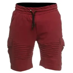 Hot OUKU Men's Summer Shorts Casual Shorts Wrinkle Leg Plain Comfort Breathable Outdoor Daily Going out Fashion Casual Black White
