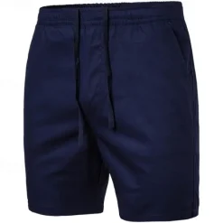 Outlet OUKU Men's Summer Shorts Casual Shorts Pocket Elastic Waist Plain Comfort Short Party Work Daily Fashion Classic Style ArmyGreen Grass Green Micro-elastic