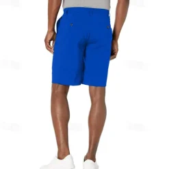 Online OUKU Men's Summer Shorts Work Shorts Casual Shorts Buttons Pocket Plain Comfort Knee Length Formal Daily Fashion Classic Style Red Micro-elastic Pink