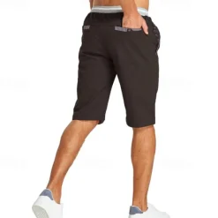 Discount OUKU Men's Summer Shorts Work Shorts Pocket Drawstring Plain Comfort Breathable Knee Length Outdoor Business Fashion Casual Black Blue