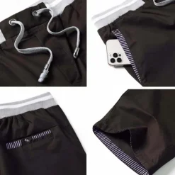 Discount OUKU Men's Summer Shorts Work Shorts Pocket Drawstring Plain Comfort Breathable Knee Length Outdoor Business Fashion Casual Black Blue