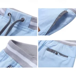 Discount OUKU Men's Summer Shorts Work Shorts Pocket Drawstring Plain Comfort Breathable Knee Length Outdoor Business Fashion Casual Black Blue