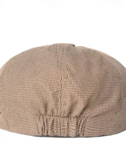 Sale OUKU Men's Sun Hat Bowler Hat khaki Light Grey Cotton Vintage Fashion Casual Street Daily Plaid Sunscreen Breathable