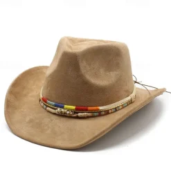 Sale OUKU Men's Sun Hat Cowboy Hat Fedora Trilby Hat Black Camel Woolen Vintage Style Fashion 18th Century State of Texas Daily Theme Party Solid / Plain Color Sunscreen Cosplay