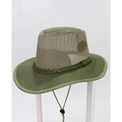 Online OUKU Men's Sun Hat Soaker Hat Safari Hat Gambler Hat Beach Hat Green khaki Polycotton Mesh Wide Brim Stylish Casual Outdoor clothing Holiday Going out Plain Sunscreen