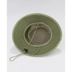 Online OUKU Men's Sun Hat Soaker Hat Safari Hat Gambler Hat Beach Hat Green khaki Polycotton Mesh Wide Brim Stylish Casual Outdoor clothing Holiday Going out Plain Sunscreen