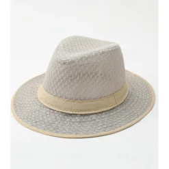 Clearance OUKU Men's Sun Hat Soaker Hat Safari Hat Gambler Hat Beach Hat Black khaki Polyester Travel Beach Outdoor Vacation Plain Sunscreen
