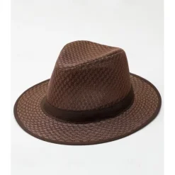 Clearance OUKU Men's Sun Hat Soaker Hat Safari Hat Gambler Hat Beach Hat Black khaki Polyester Travel Beach Outdoor Vacation Plain Sunscreen