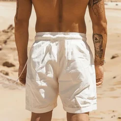 Sale OUKU Men's Sun Shorts Summer Shorts Beach Shorts Mid Waist Hawaiian Casual Outdoor Holiday Going out Drawstring Elastic Waist Print Designer Clothing Apparel