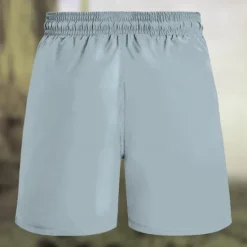 Hot OUKU Men's Sun Swim Shorts Board Shorts Swimming Trunks Mid Waist Fashion Streetwear Hawaiian Casual Daily Holiday Pocket Drawstring Elastic Waist Designer Clothing Apparel Light Blue