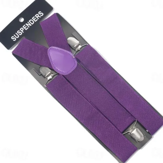 Sale OUKU Men's Suspender Polyester Nylon Metal Bucke Classic Wedding Work