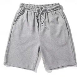 Hot OUKU Men's Sweat Shorts Baggy Shorts Solid Color Breathable Soft Short Casual Daily Stylish Casual Black Grey Micro-elastic