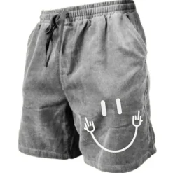 Clearance OUKU Men's Sweat Shorts Beach Shorts Terry Shorts Drawstring Elastic Waist 3D Print Graphic Prints Breathable Soft Short Daily Holiday Streetwear Cotton Blend Casual Athleisure Blue Green Micro-elastic