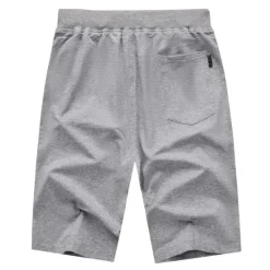 OUKU Men's Sweat Shorts Shorts Summer Shorts Beach Shorts Drawstring Elastic Waist Straight Leg Plain Comfort Breathable Short Casual Daily Holiday Cotton Blend Sports Fashion ArmyGreen Black