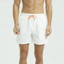 Sale OUKU Men's Sweat Shorts Shorts Sport Daily Quick Dry Comfortable Pocket Drawstring Elastic Waist Plain Short Gymnatics Casual Activewear Black White Micro-elastic