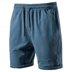 New OUKU Men's Sweat Shorts Shorts Bermuda shorts Drawstring Elastic Waist Plain Comfort Sports Knee Length Yoga Casual Daily Fashion Athleisure Micro-elastic Orange
