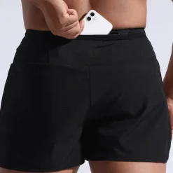 Best OUKU Men's Sweat Shorts Shorts Summer Shorts Pocket Drawstring Elastic Waist Plain Comfort Short Sports Outdoor Daily Going out Fashion Casual Black Red Micro-elastic