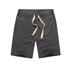 Hot OUKU Men's Sweat Shorts Shorts Workout Shorts Casual Shorts Pocket Drawstring Elastic Waist Plain Comfort Breathable Knee Length Casual Daily Holiday Sports Fashion Smoky gray Black Micro-elastic