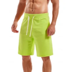 Hot OUKU Men's Sweat Shorts Shorts Workout Shorts Casual Shorts Pocket Drawstring Elastic Waist Plain Comfort Breathable Knee Length Casual Daily Holiday Sports Fashion Smoky gray Black Micro-elastic