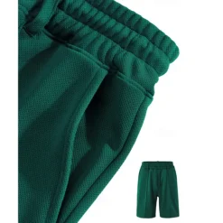 Online OUKU Men's Sweat Shorts Shorts Summer Shorts Beach Shorts Pocket Drawstring Elastic Waist Plain Comfort Breathable Short Outdoor Sports Classic Casual Black Brown