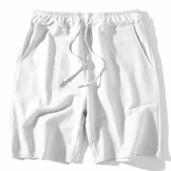 Clearance OUKU Men's Sweat Shorts Shorts Running Shorts Terry Shorts Pocket Plain Comfort Breathable Outdoor Daily Going out Fashion Casual Black White