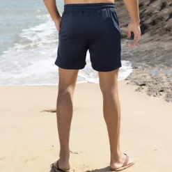 OUKU Men's Sweat Shorts Summer Shorts Beach Shorts Pocket Drawstring Elastic Waist Plain Comfort Breathable Short Outdoor Sports Classic Casual Black White Micro-elastic