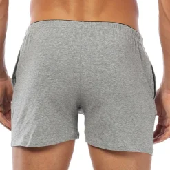 Outlet OUKU Men's Sweat Shorts Underwear Shorts Solid Colored Breathable Soft Short Home Daily Basic Casual Slim Black White Micro-elastic