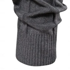 OUKU Men's Sweater Pullover Sweater Jumper Knitwear Ribbed Knit Regular Tops Color Block Turtleneck Knitwear Neutral Outdoor Clothing Apparel Spring & Fall Black Yellow S M L