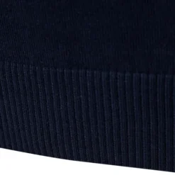 New OUKU Men's Sweater Pullover Sweater Jumper Knitwear Ribbed Knit Regular Tops Zipper Color Block Turndown Knitwear Neutral Outdoor Clothing Apparel Spring & Fall Black Navy Blue S M L