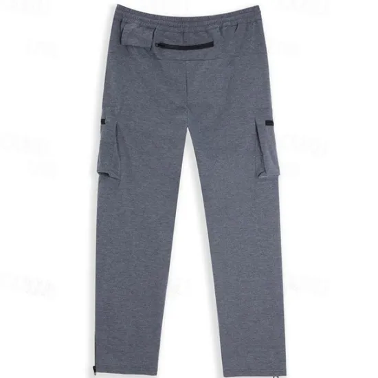 Online OUKU Men's Sweatpants Joggers Drawstring Towel Loop Zipper Pocket Solid Colored Breathable Quick Dry Athletic Weekend Streetwear Casual / Sporty Athleisure Slim Dark Grey Black Stretchy