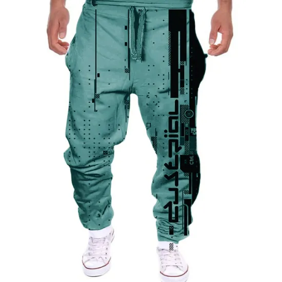 Discount OUKU Men's Sweatpants Joggers Trousers Drawstring Side Pockets Elastic Waist Color Block Graphic Prints Comfort Breathable Sports Outdoor Casual Daily Streetwear Designer Black White Micro-elastic