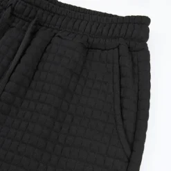 OUKU Men's Sweatpants Joggers Trousers Waffle Pants Pocket Drawstring Elastic Waist Plain Comfort Warm Full Length Outdoor Daily Running Fashion Casual / Sporty Black Navy Blue