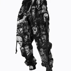 Best OUKU Men's Sweatpants Joggers Trousers Drawstring Side Pockets Elastic Waist Graphic Prints Comfort Breathable Sports Outdoor Casual Daily Cotton Blend Terry Streetwear Designer Black Purple Micro-elastic